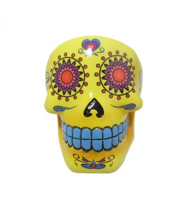 CENDRIER MEXICAN SKULL JAUNE